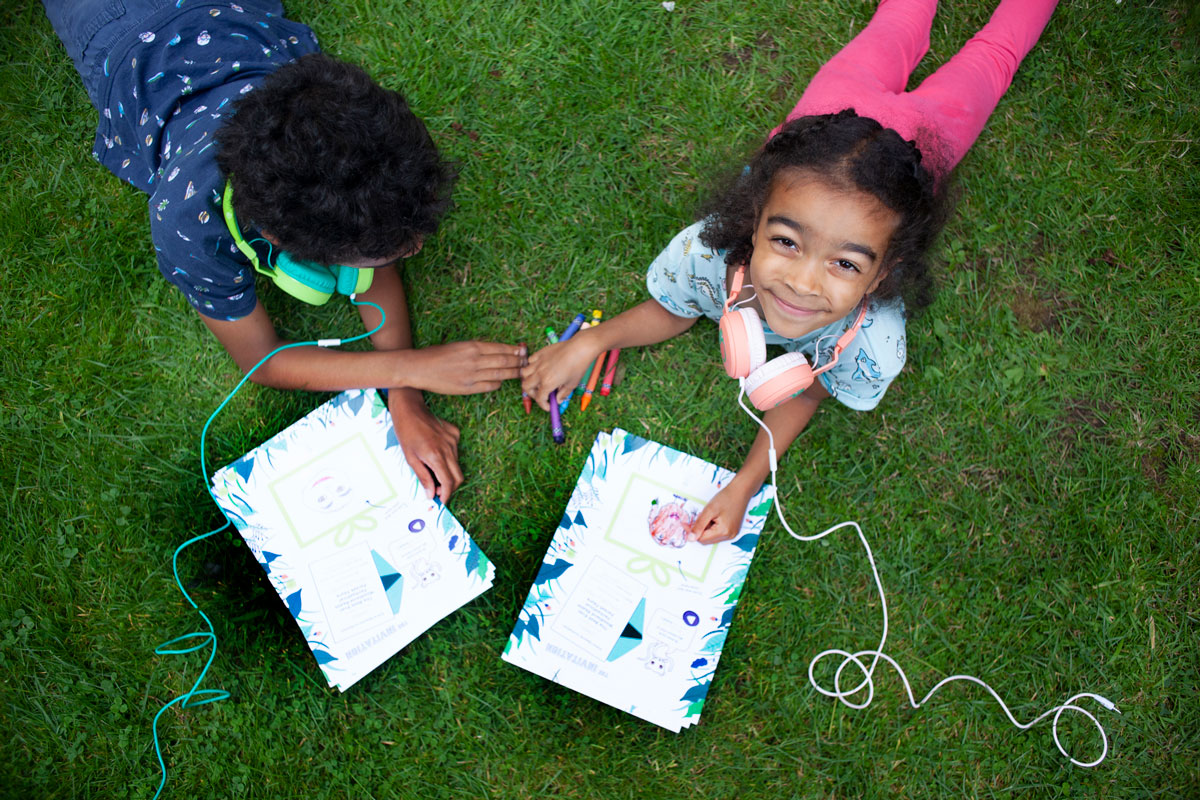 Children doing Bramble Ramble